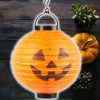 Halloween tökfej LED-es lampion 20 cm