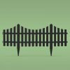 Kerti virágágyás kerítés, ágyásszegély fekete 60x33 cm