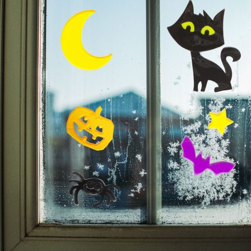 Zselés ablakmatrica szett halloween kellék