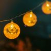 Halloween fényfüzér tök elemes 10 LED 1,5 m