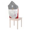 Karácsonyi székdekor skandináv manó 50 x 60 cm szürke/piros