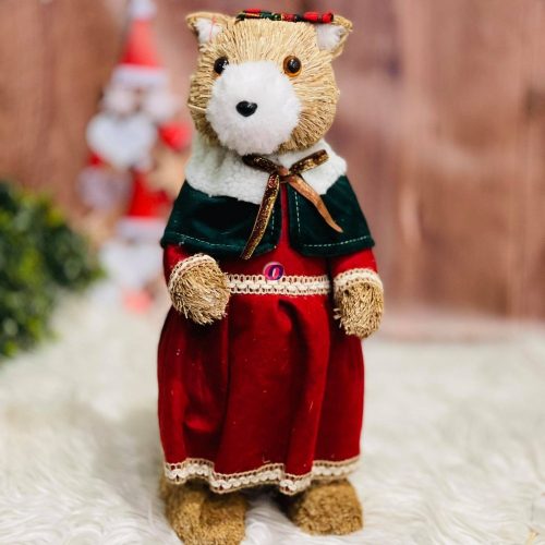 XL Karácsonyi figura Teddy bear lány 41 cm American Style