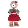 XL Karácsonyi figura Teddy bear lány 41 cm American Style