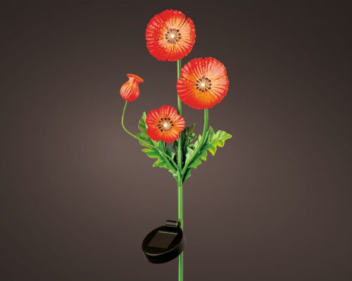 XL Luxury napelemes virág lámpa Pipacsok 80 cm