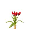 Élethű Gumi Tulipán csokor gumis 35cm piros