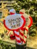 XL Kültéri leszúrható Tábla "Santa stop here" LED, 78 cm IP44 230V