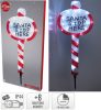 XL Kültéri leszúrható Tábla "Santa stop here" LED, 78 cm IP44 230V