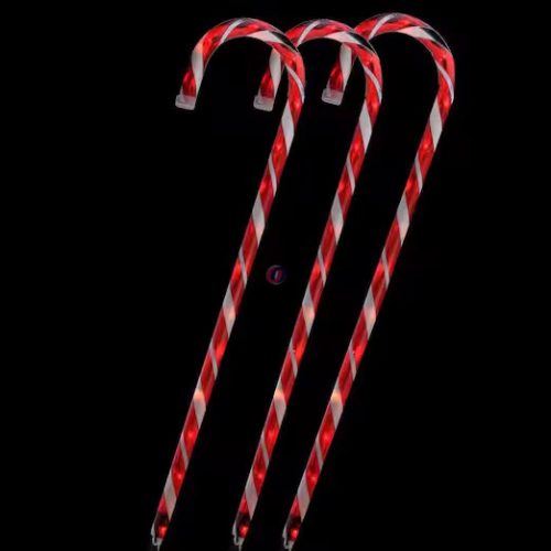 XXL Candy Cane Világító cukorbot dekoráció 120 cm LED-es