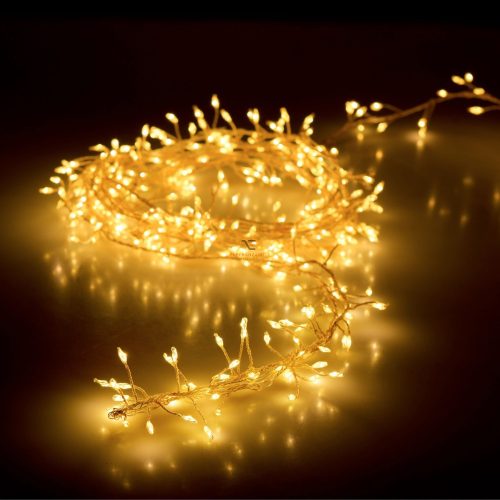 100 micro led cluster 1 m melegfehér karácsonyi fényfüzér