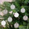 Karácsonyfadísz szett "Iced White " 4 cm 9 db-os