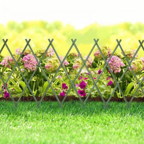 Pro Garden Széthúzható Kerti kerítés, növényfuttató zöld 60 x 180 cm