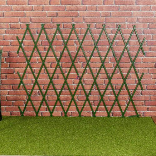 Pro garden Széthúzható Kerti kerítés, növényfuttató zöld 100 x 200 cm