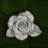 Kegyeleti rózsa poly 10x8,5x3,5cm szürke