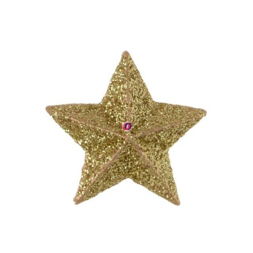 Csillag öntapadós poly 2,9x2,8x0,6cm arany 10 db-os szett