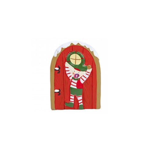 Miniatűr Manóajtó piros ajtó manóval Deconline Fairy Garden