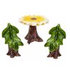 Tündérkert figura szett napraforgó asztal székekkel 3 db-os Deconline Fairy Garden