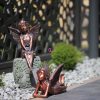 Kerti tündér figura bronz 29/24 cm 2 féle Deconline Garden