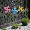 Leszúrós kerti dísz "szélforgó virág" 61 cm fém 3 féle Deconline Garden