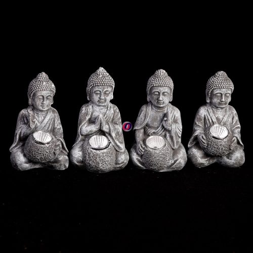 Napelemes lámpa mini buddha szobor 4 féle Deconline Garden