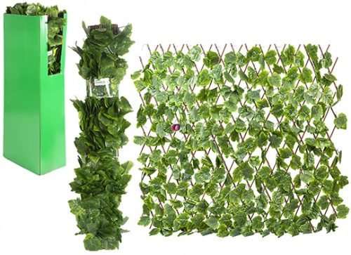 Belátásgátó "IVY LEAF"  levelekkel állítható 90x180 cm térelválasztó apácarács