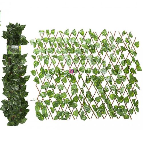 Belátásgátó "ECO LEAF"  levelekkel állítható 90x180 cm térelválasztó apácarács