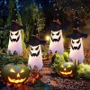 Halloweeni dekor lampion szellem LED világítással 45 cm