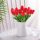 Élethű gumi tulipán piros 34 cm 1 szál