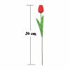 Élethű gumi tulipán piros 34 cm 1 szál