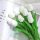 Élethű gumi tulipán fehér 34 cm 1 szál