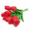 Élethű tapintású tulipán Piros 33 cm 1db
