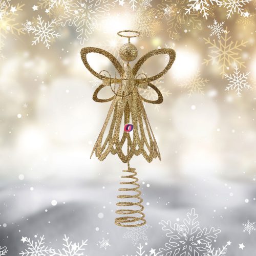 Luxury Karácsonyfa csúcsdísz "Angel" arany 30 cm